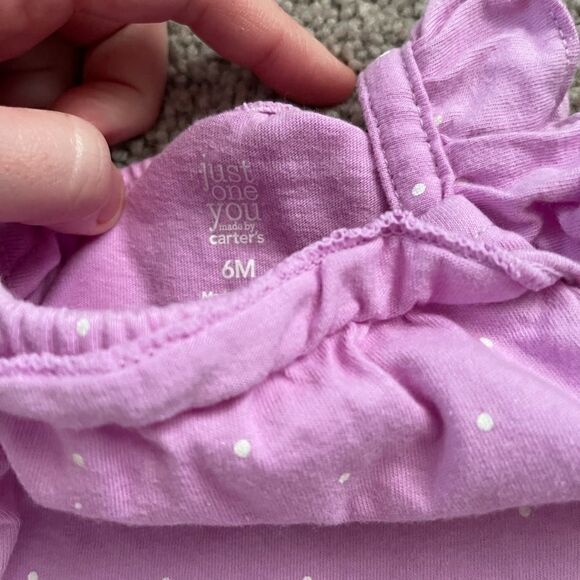 Girls 3 piece lot Carter’s purple & grey NWOT 6 mo - Picture 7 of 7